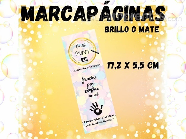 1000 marcapáginas 35€ + iva 